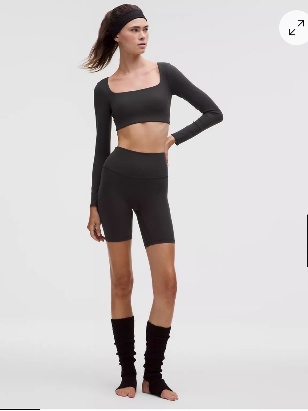 lululemon athletica Black High-Rise Bike Shorts 8”